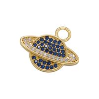 1 Piece Fashion Planet Copper Plating Inlay Zircon Gold Plated Jewelry Accessories main image 3