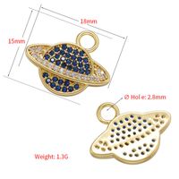 1 Piece Fashion Planet Copper Plating Inlay Zircon Gold Plated Jewelry Accessories main image 5