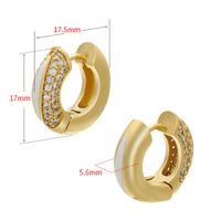 1 Pair Fashion Circle Copper Plating Zircon Earrings main image 5
