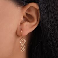 Y2k Heart Shape Alloy Patchwork 14k Gold Plated Women's Dangling Earrings main image 1