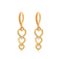 Y2k Heart Shape Alloy Patchwork 14k Gold Plated Women's Dangling Earrings sku image 1