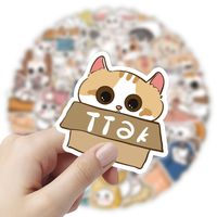60 Pieces Japanese Style Cartoon Cute Kitten Stickers Ins Style Luggage Notebook Phone Case Decorative Waterproof Stickers main image 5