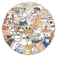 60 Pieces Japanese Style Cartoon Cute Kitten Stickers Ins Style Luggage Notebook Phone Case Decorative Waterproof Stickers main image 3