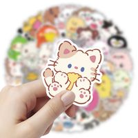 60 Cute Cartoon Small Animal Graffiti Stickers Phone Case Tablet Luggage Decorative Waterproof Small Stickers main image 5