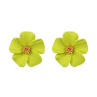 1 Pair Pastoral Flower Arylic Alloy 14k Gold Plated Women's Ear Studs sku image 2