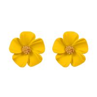 1 Pair Pastoral Flower Arylic Alloy 14k Gold Plated Women's Ear Studs sku image 2