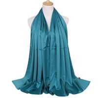 Women's Lady Solid Color Satin Silk Scarves sku image 14