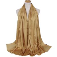 Women's Lady Solid Color Satin Silk Scarves sku image 7