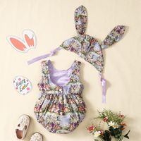 Ostern Lässig Blume Polyester Baby Kleidung Sets sku image 1