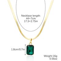 Simple Style Heart Shape Artificial Crystal Alloy Plating Inlay Artificial Gemstones Women's Pendant Necklace sku image 2