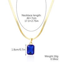 Simple Style Heart Shape Artificial Crystal Alloy Plating Inlay Artificial Gemstones Women's Pendant Necklace sku image 1