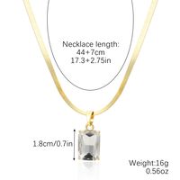 Simple Style Heart Shape Artificial Crystal Alloy Plating Inlay Artificial Gemstones Women's Pendant Necklace sku image 3