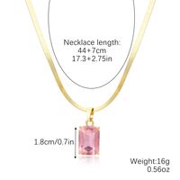 Simple Style Heart Shape Artificial Crystal Alloy Plating Inlay Artificial Gemstones Women's Pendant Necklace sku image 4