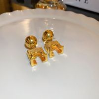 Fashion Heart Shape Copper Plating Inlay Artificial Gemstones Drop Earrings 1 Pair sku image 15