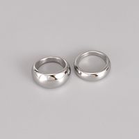 Fashion Solid Color Titanium Steel Plating Rings main image 1