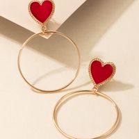 Simple Style Round Plating Alloy Earrings main image 6