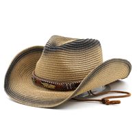 Unisex Retro Solid Color Big Eaves Straw Hat sku image 6