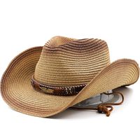 Unisex Retro Solid Color Big Eaves Straw Hat main image 1