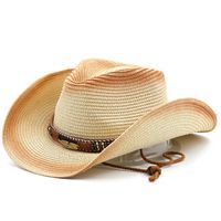 Unisex Retro Solid Color Big Eaves Straw Hat sku image 2