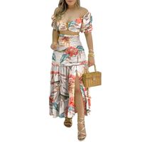 Women's Fashion Solid Color Polyester Printing Skirt Sets main image 5