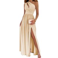 Women's Elegant Oblique Collar Printing Sleeveless Printing Maxi Long Dress Banquet Daily main image 5