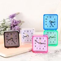 Creative Transparent Square Candy Color Alarm Clock Fashion Student Bedroom Little Alarm Clock Simple Square Alarm Clock Wholesale main image 1