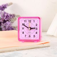 Creative Transparent Square Candy Color Alarm Clock Fashion Student Bedroom Little Alarm Clock Simple Square Alarm Clock Wholesale sku image 3