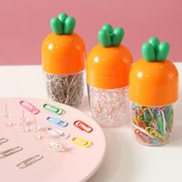 Creative Carrot Paper Clips Set Office Practical Paper Clip Set Simple Practical Bookmark Pushpin Set main image 1