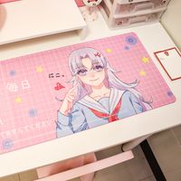 Oversized Waterproof Mouse Pad Cute Girl Ins Style Stain-resistant Table Mat Creative Student Writing Office Desktop Mat sku image 1