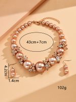 Elegant Simple Style Round Alloy Plastic Beaded Women's Jewelry Set main image 8