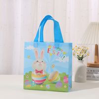 Cute Easter Rabbit Nonwoven Holiday Shopping Bag 1 Piece main image 2