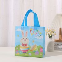 Cute Easter Rabbit Nonwoven Holiday Shopping Bag 1 Piece sku image 4