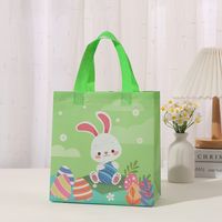 Cute Easter Rabbit Nonwoven Holiday Shopping Bag 1 Piece main image 3