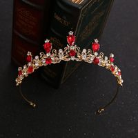 Bridal Crown Alloy Plating Rhinestones Crown sku image 4