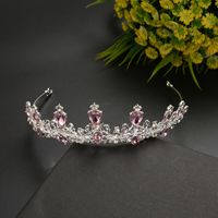 Bridal Crown Alloy Plating Rhinestones Crown sku image 1
