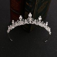 Bridal Crown Alloy Plating Rhinestones Crown sku image 2