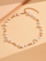 Simple Style Round Alloy Plastic Wholesale Necklace sku image 1