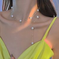 1 Piece Elegant Tassel Alloy Inlay Artificial Pearls Women's Necklace main image 2