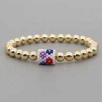 Simple Bohemian Style Gold Beads Bracelet sku image 8