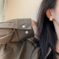 1 Pair Simple Style Shell Alloy Plating Women's Ear Studs main image 4