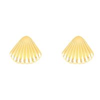 1 Pair Simple Style Shell Alloy Plating Women's Ear Studs main image 3