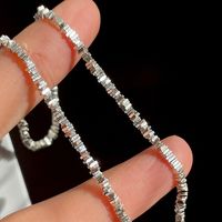 Elegant Einfacher Stil Quadrat Birne Sterling Silber Überzug Frau Armbänder Halskette sku image 2