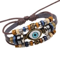 Casual Eye Pu Leather Beaded Braid Unisex Bracelets main image 4