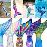 New Simple Printed Polyester Parent-child Mermaid Swimsuit main image 1