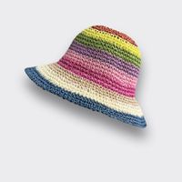 امرأة حلو متعدد الألوان طنف واسعة قبعة من القش sku image 3