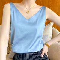 Women's Blouse Tank Tops Backless Fashion Solid Color main image 3