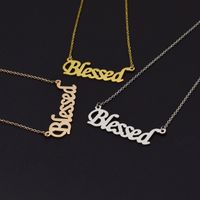 1 Piece Fashion Letter Stainless Steel Titanium Steel Plating Hollow Out Necklace main image 1