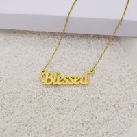 1 Piece Fashion Letter Stainless Steel Titanium Steel Plating Hollow Out Necklace main image 5