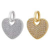 1 Piece Fashion Heart Shape Copper Plating Zircon Jewelry Accessories main image 1