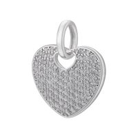1 Piece Fashion Heart Shape Copper Plating Zircon Jewelry Accessories sku image 2